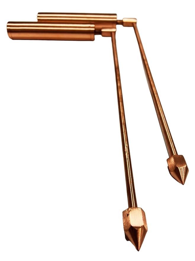 Copper Dowsing Rod Pair Bearing for Vastu, Feng Shui & Dowsing Experts - 12 Inch (L Rods, Bearing