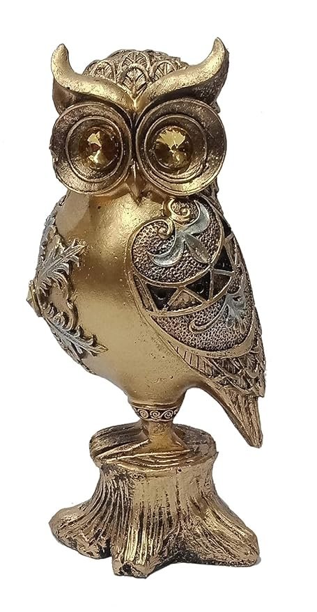 Polyresin Magic Owl Showpiece (3x3.5x7.3 inch) - 200 g