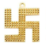 Brass Swastik Mini Pyramid . 4"