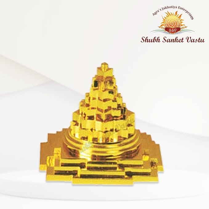 Brass Panchdhatu Meru Sheee  Yantra. 3".