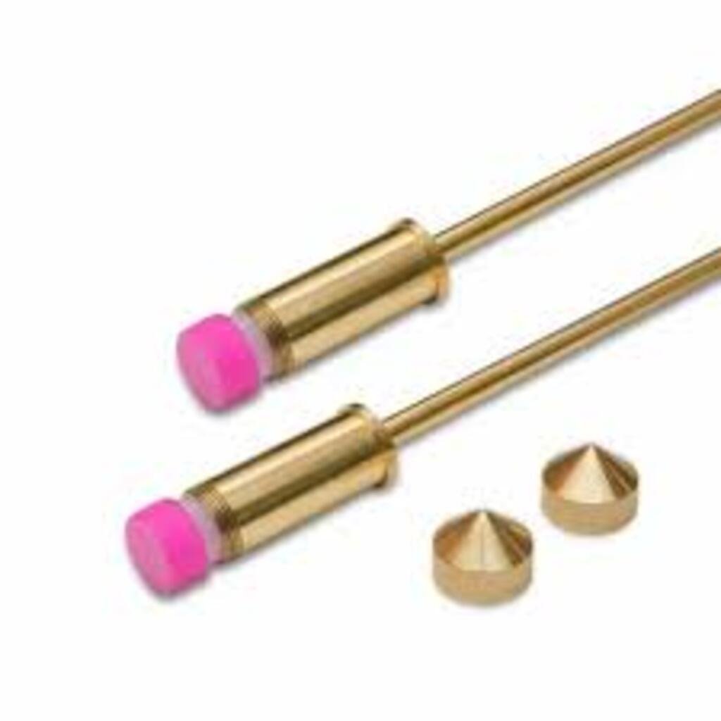 Brass L Dowsing Rod with 2 empty sample bottles and Foldable Cover 14 Inches
