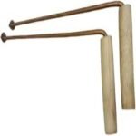 Brass L Dowsing Rod with wooden handle 12 Inches