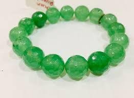 Green Aventurine Bracelet Diamond Cut 10 mm