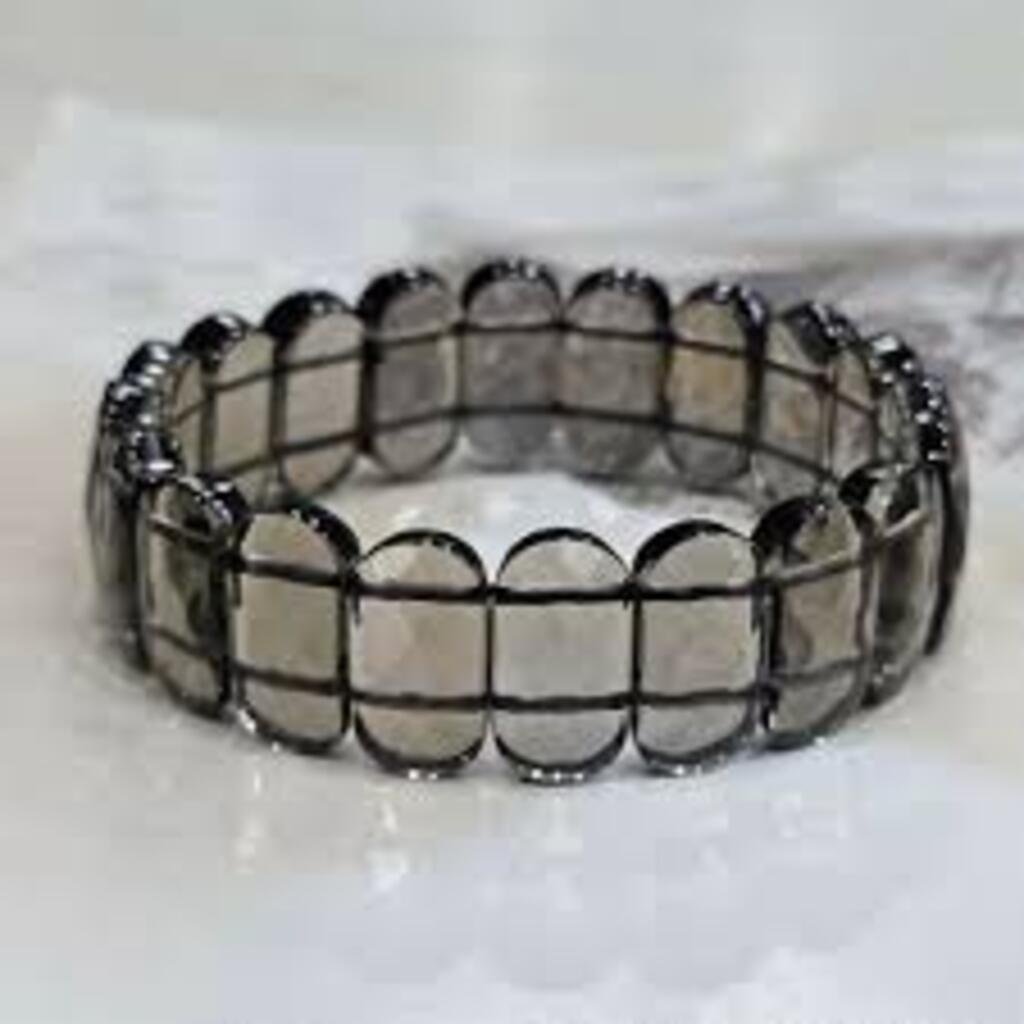 Smoky Quartz Flat Bracelet